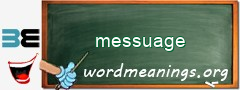 WordMeaning blackboard for messuage